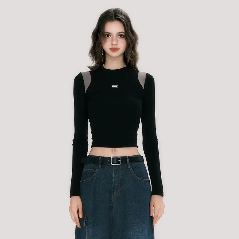 Victoria® | Black top with long sleeves