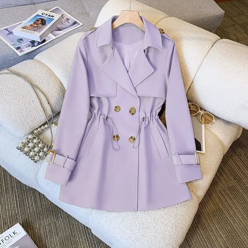 Poppy® | Elegant mid-length trench coat for women in a small size