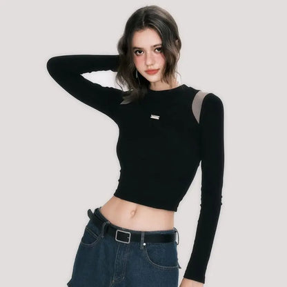 Victoria® | Black top with long sleeves