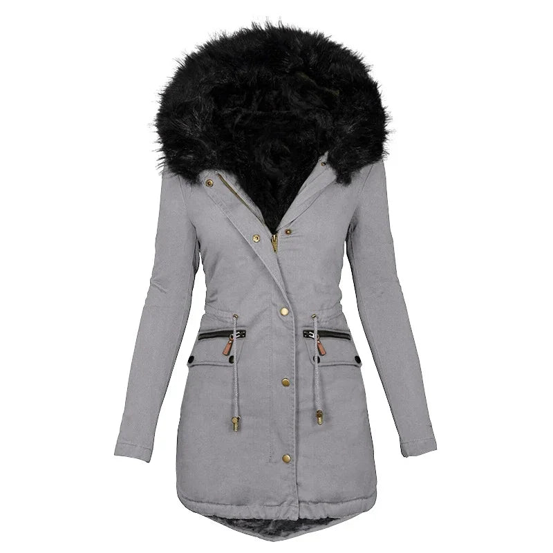 Xara® | Women's hooded jacket with fur collar