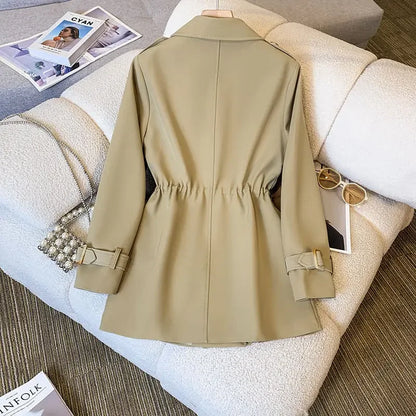 Poppy® | Elegant mid-length trench coat for women in a small size