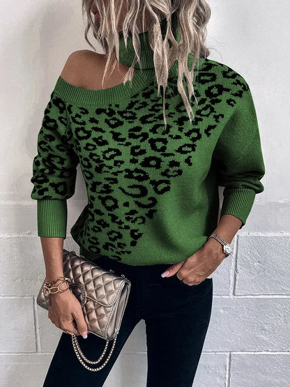 Zoe® | Leopard print sweater with dropped shoulder