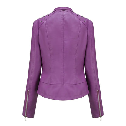 Teodora® | Stylish slim leather jacket