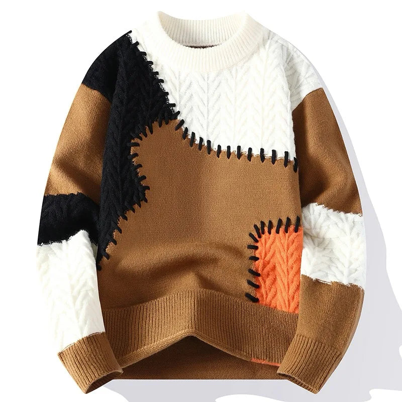 Amelia® | Casual patchwork sweater