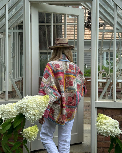 Adriana® | Individuality meets comfort: the printed patchwork jacket