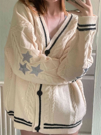 Tessa® | Elegant cardigan with a vintage star pattern