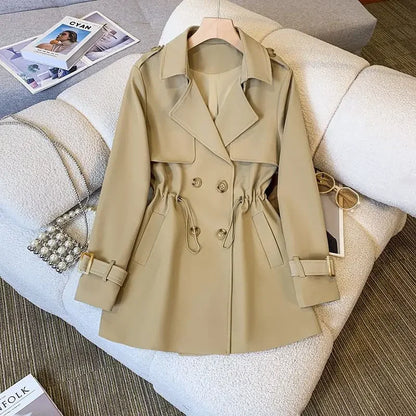 Poppy® | Elegant mid-length trench coat for women in a small size