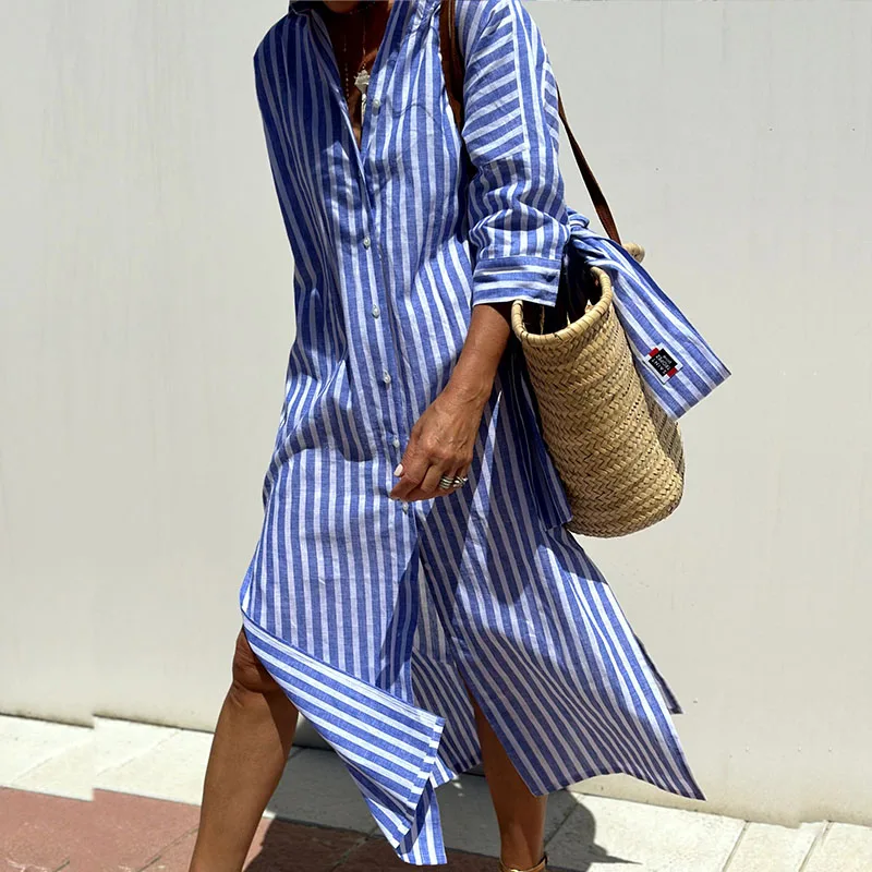 Nadia® | Striped shirt dress