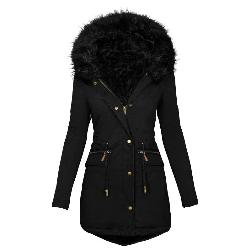 Xara® | Women's hooded jacket with fur collar