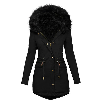 Xara® | Women's hooded jacket with fur collar