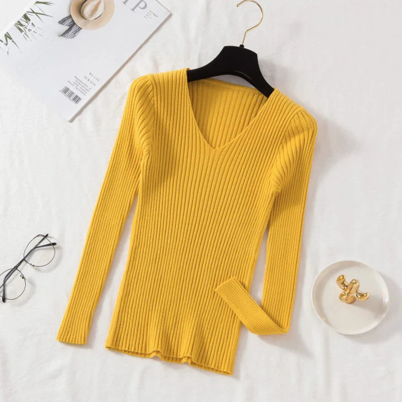 Teodora® | Casual women's sweater with V-neck