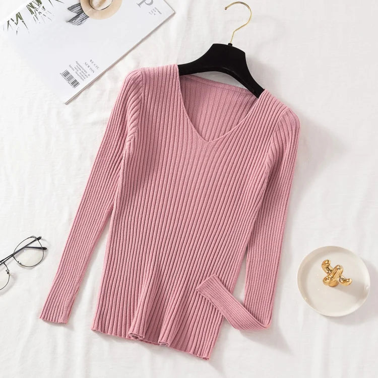 Teodora® | Casual women's sweater with V-neck