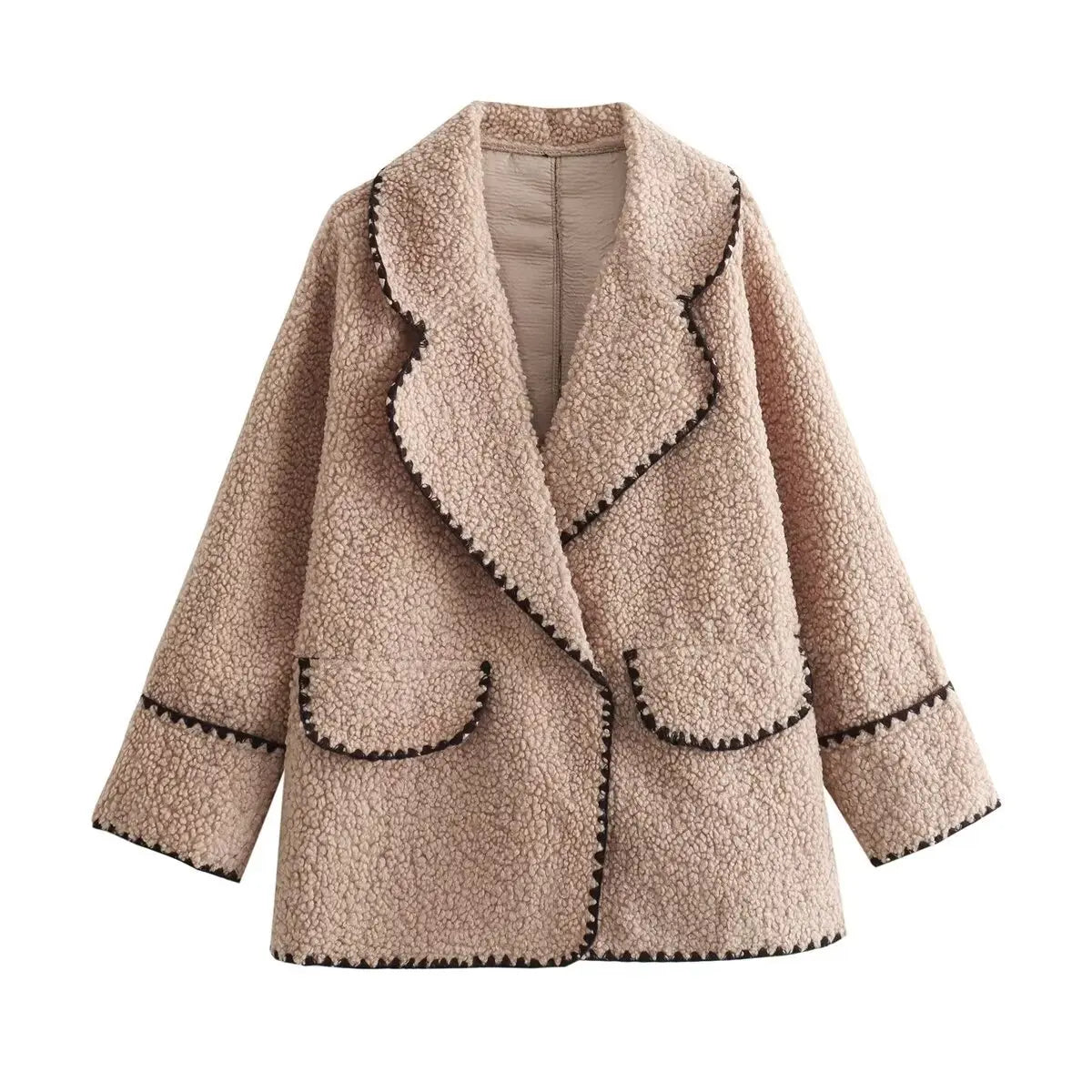 Yoselin® | Oversized relaxed fit teddy jacket for women in winter