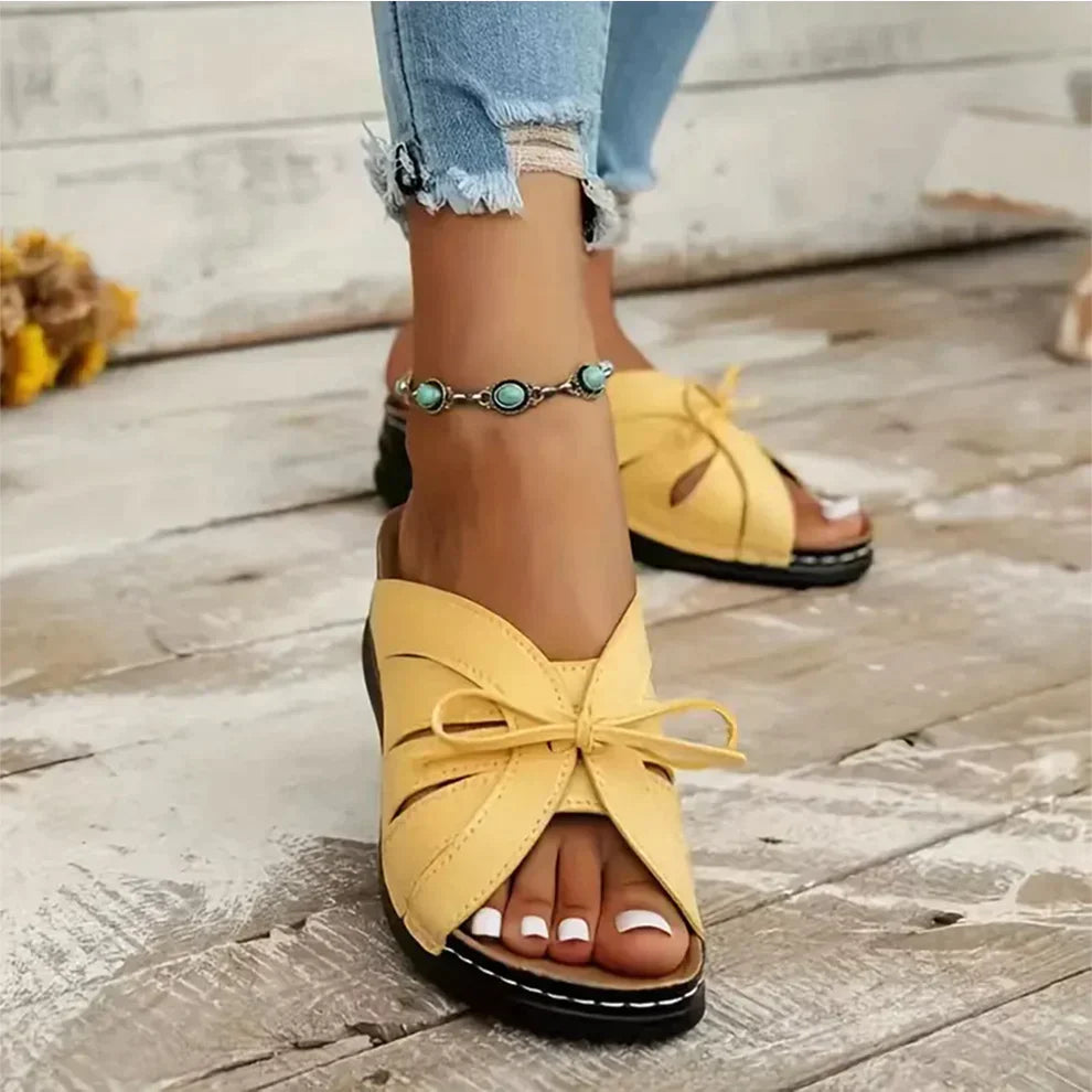 Zenda® | Comfortable sandals with bow tie