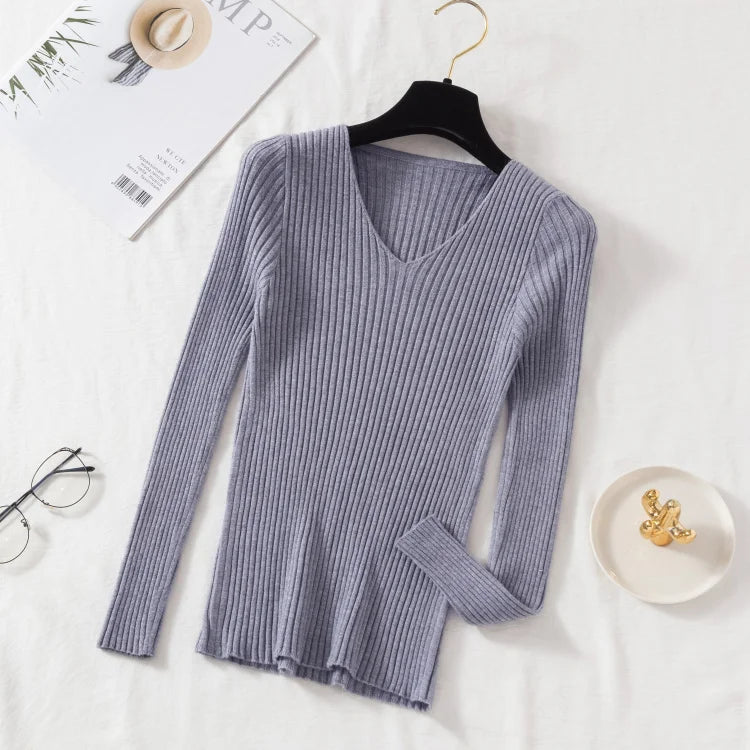 Teodora® | Casual women's sweater with V-neck