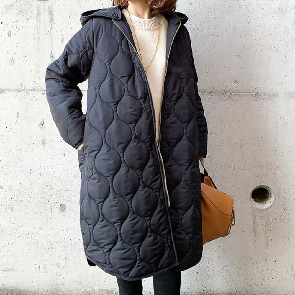 Amara® | Diamond Grid Hooded Winter Warrior Parkas Coat