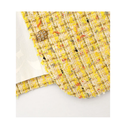 Amalia® | Luxurious yellow woven tweed coat