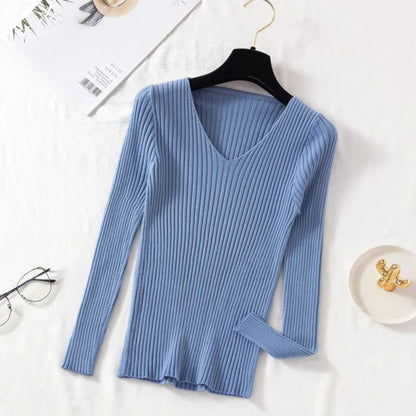 Teodora® | Casual women's sweater with V-neck