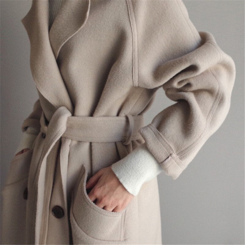 Pilar® | Belted wool coat for women