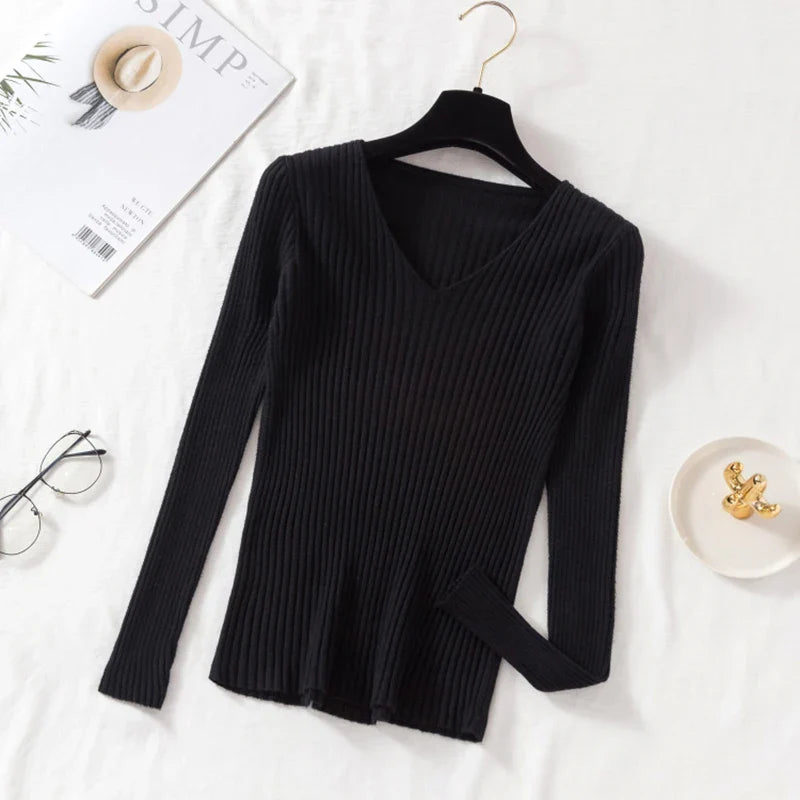 Teodora® | Casual women's sweater with V-neck