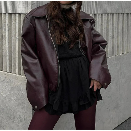 Perla® | Glamorous streetwear leather jacket