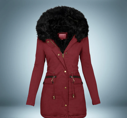 Viviana® | Exclusive parka with fur collar in black