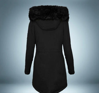 Viviana® | Exclusive parka with fur collar in black