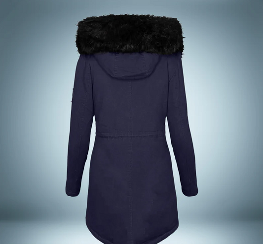 Viviana® | Exclusive parka with fur collar in black