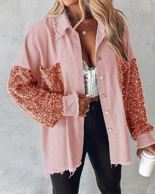 Teresa® | Contrast sequin jacket for women