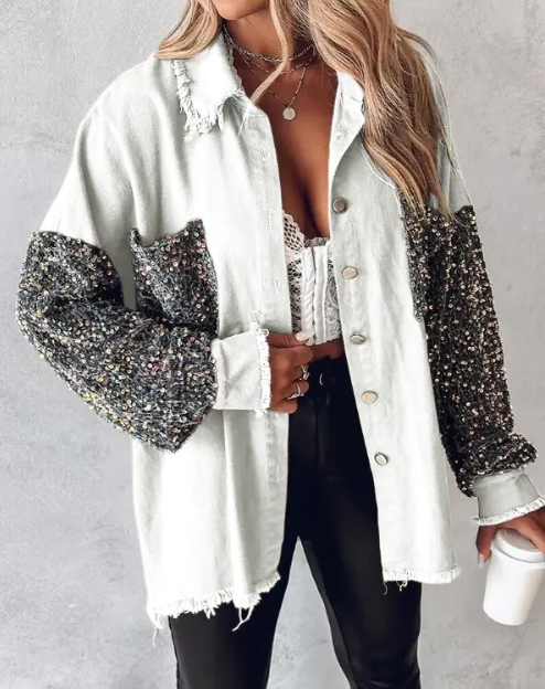 Teresa® | Contrast sequin jacket for women