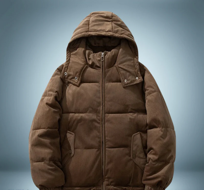 Yasmina® | Brown down jacket with hood