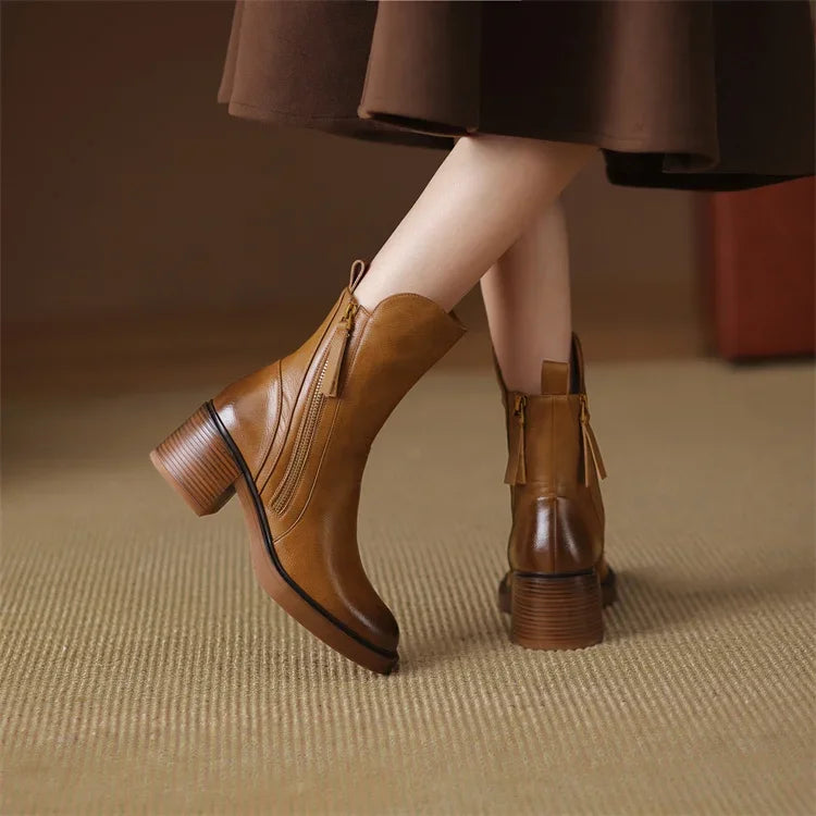 Vera® | High quality leather ankle boots