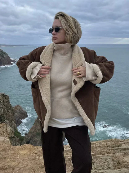 Paulina® | Women's oversized sheepskin jacket