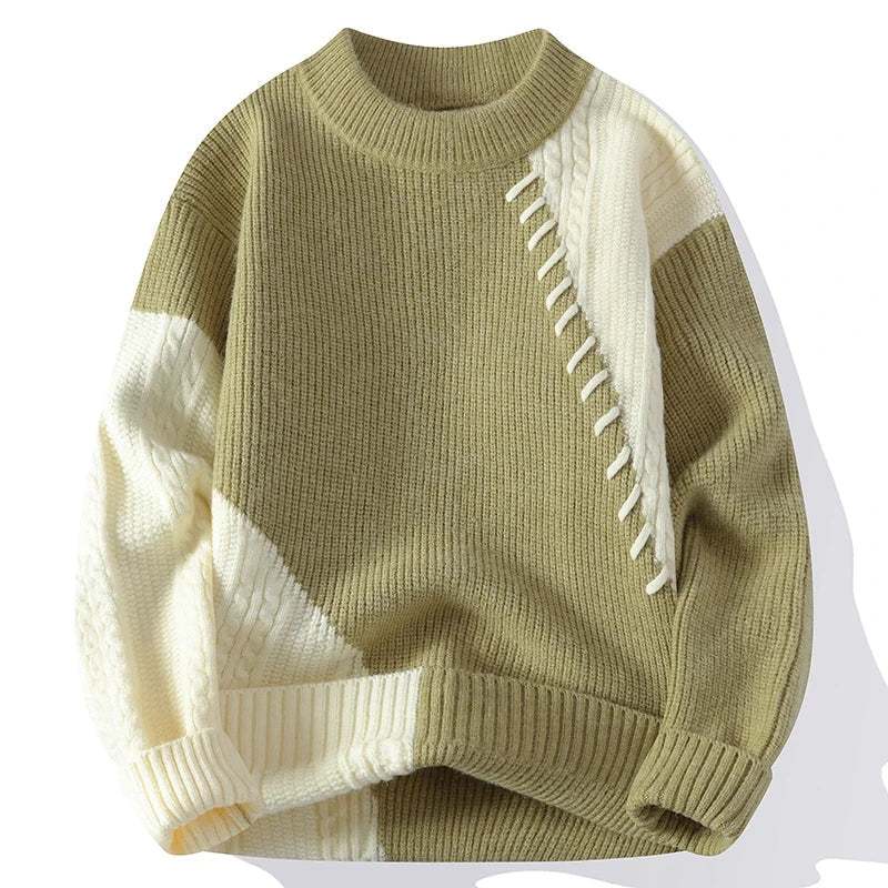 Quintina® | Patchwork sweater for men