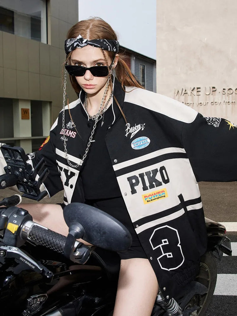 Nadia® | Great racing jacket with badges and emblems