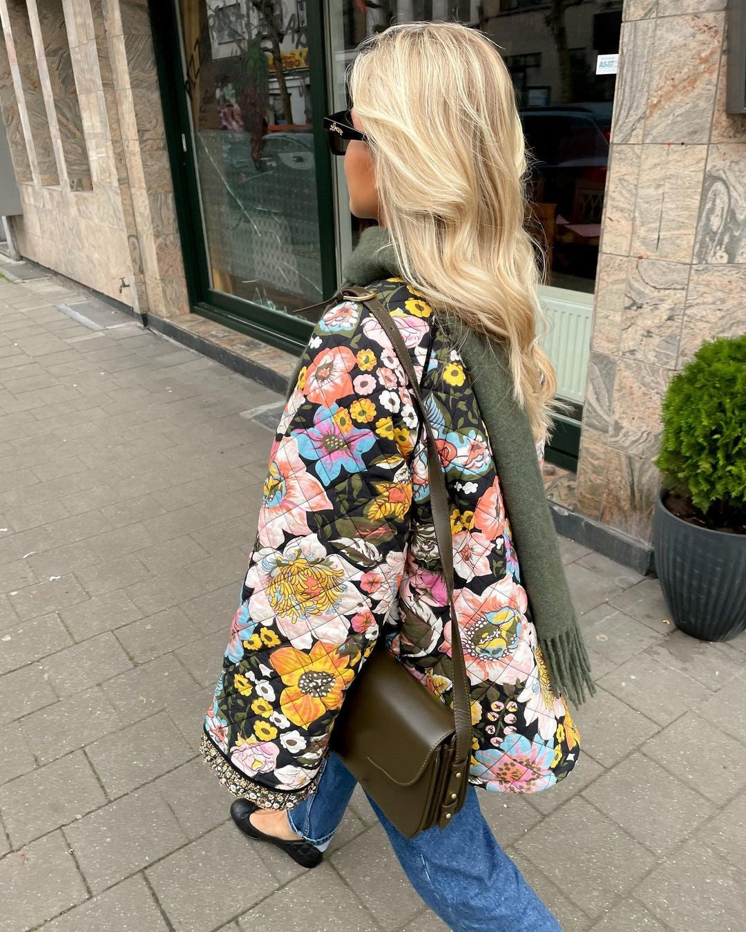 Yasmina® | Floral Print Padded Jacket For Women