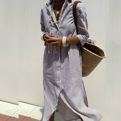 Nadia® | Striped shirt dress