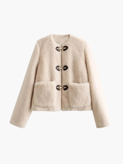 Talia® | Yellow sheep teddy jacket