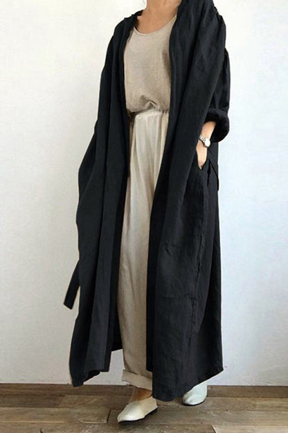 Petra® | Plain long trench coat with pockets