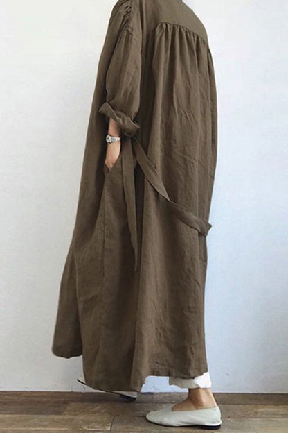 Petra® | Plain long trench coat with pockets