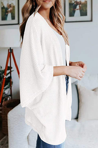 Adelina® | Solid color half sleeve wrap cardigan