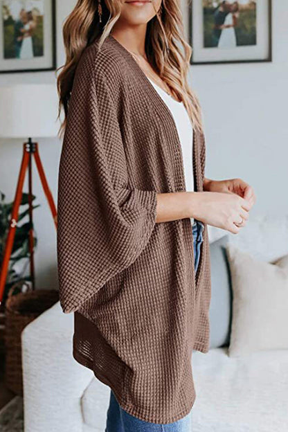 Adelina® | Solid color half sleeve wrap cardigan