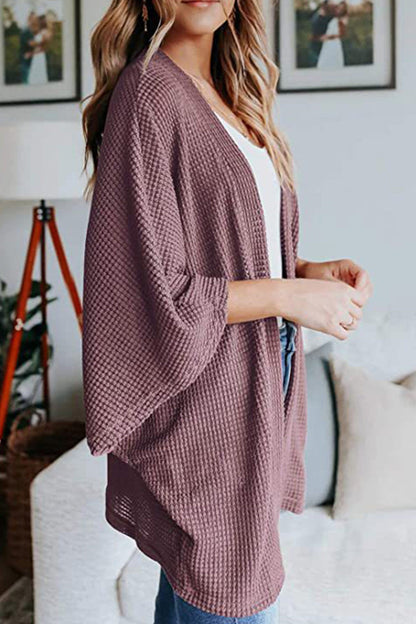 Adelina® | Solid color half sleeve wrap cardigan