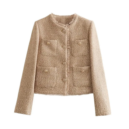 Zenaida® | Stylish Bouclé Jacket With Gold Buttons