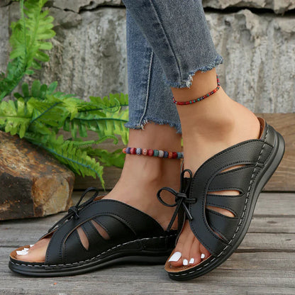 Zenda® | Comfortable sandals with bow tie