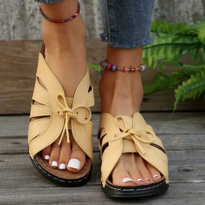 Zenda® | Comfortable sandals with bow tie