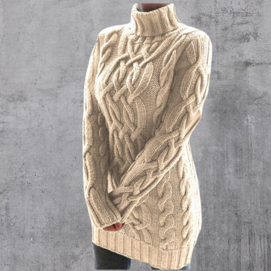 Pink® | Elegant and warm long turtleneck sweater