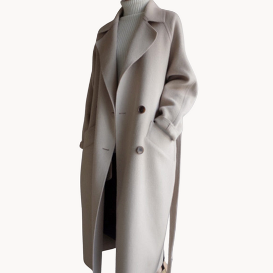 Andrea® | Timelessly elegant long women's coat made of wool blend