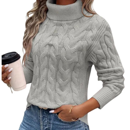 Tania® | Cable knit turtleneck sweater