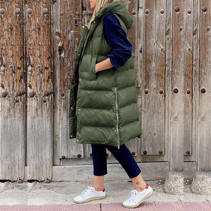 Yamila® | Long fashionable jacket with hood